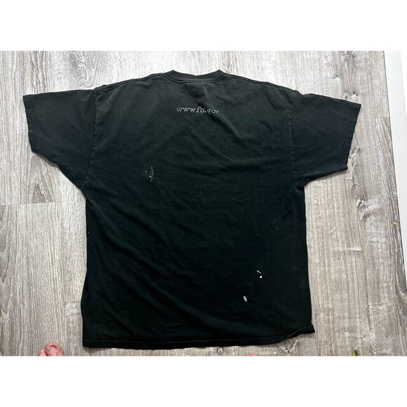 Vintage 1990 FBI Tour Washington Fingerprint T-Shirt Adult M Black - Picture 9 of 9